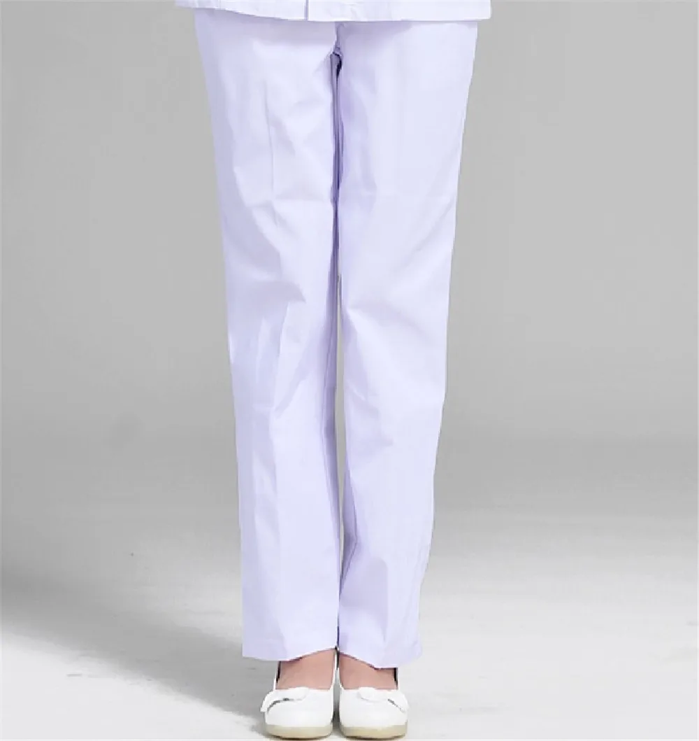 Медицинская форма медсестры брюки белые рабочие брюки медицинские женские брюки хлопок розовый синий