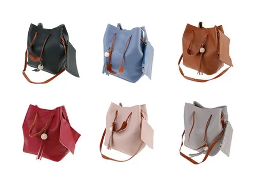 1PCS Women Tassels Bags Lady Shoulder Handbag Tote Satchel Messenger Bags With Wallet 6 Colors