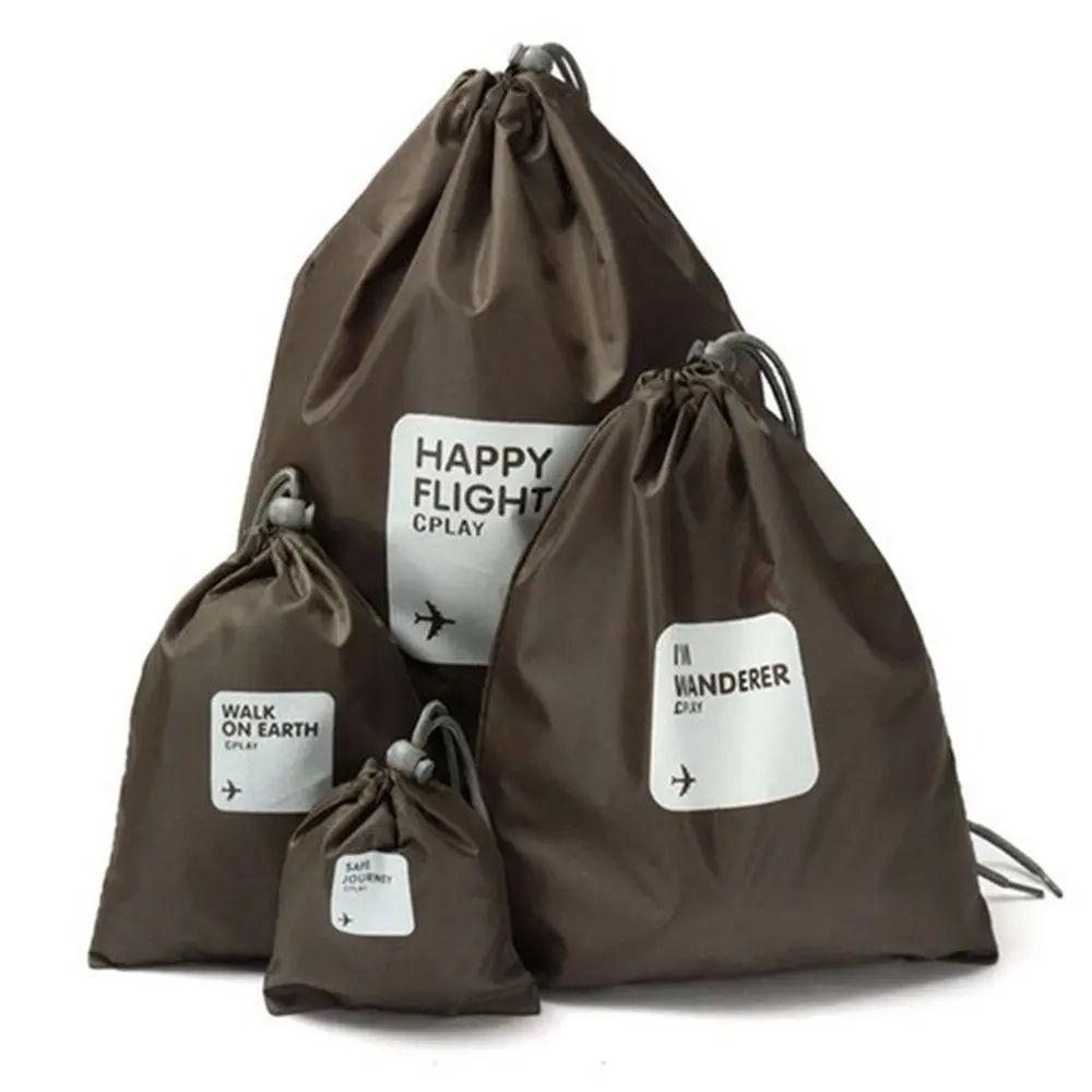 ISKYBOB 4 шт. Упаковка Куб дорожная сумка система прочный один комплект большой емкости сумки унисекс сумка для организации и сортировки одежды дорожная сумка - Цвет: Серый