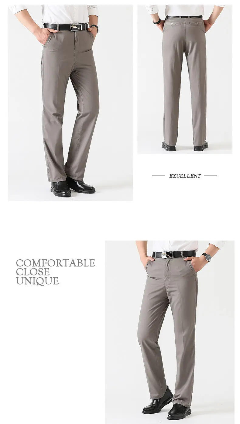 MuLS Casual Pants Men Cotton Straight Cargo Man Pant Spring Summer Autumn Formal Male Work Trousers MidWaist Full Length Size 40 15