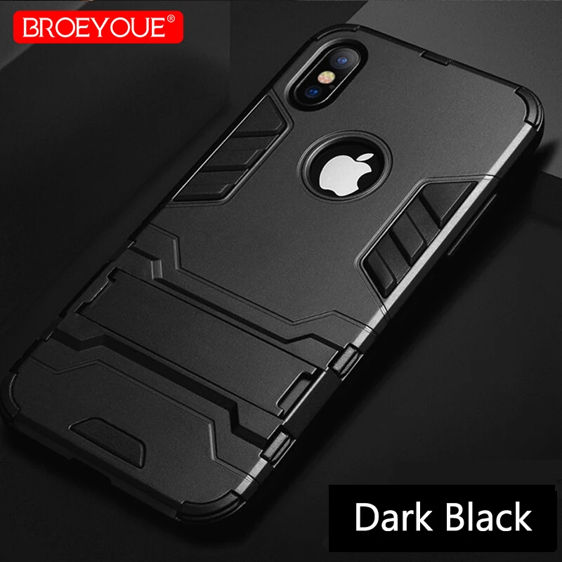 Armor Case For iPhone X XR 7 8 6 6S Plus XS Max SE 5 5S Coque TPU Hard PC Soft Shockproof Phone |