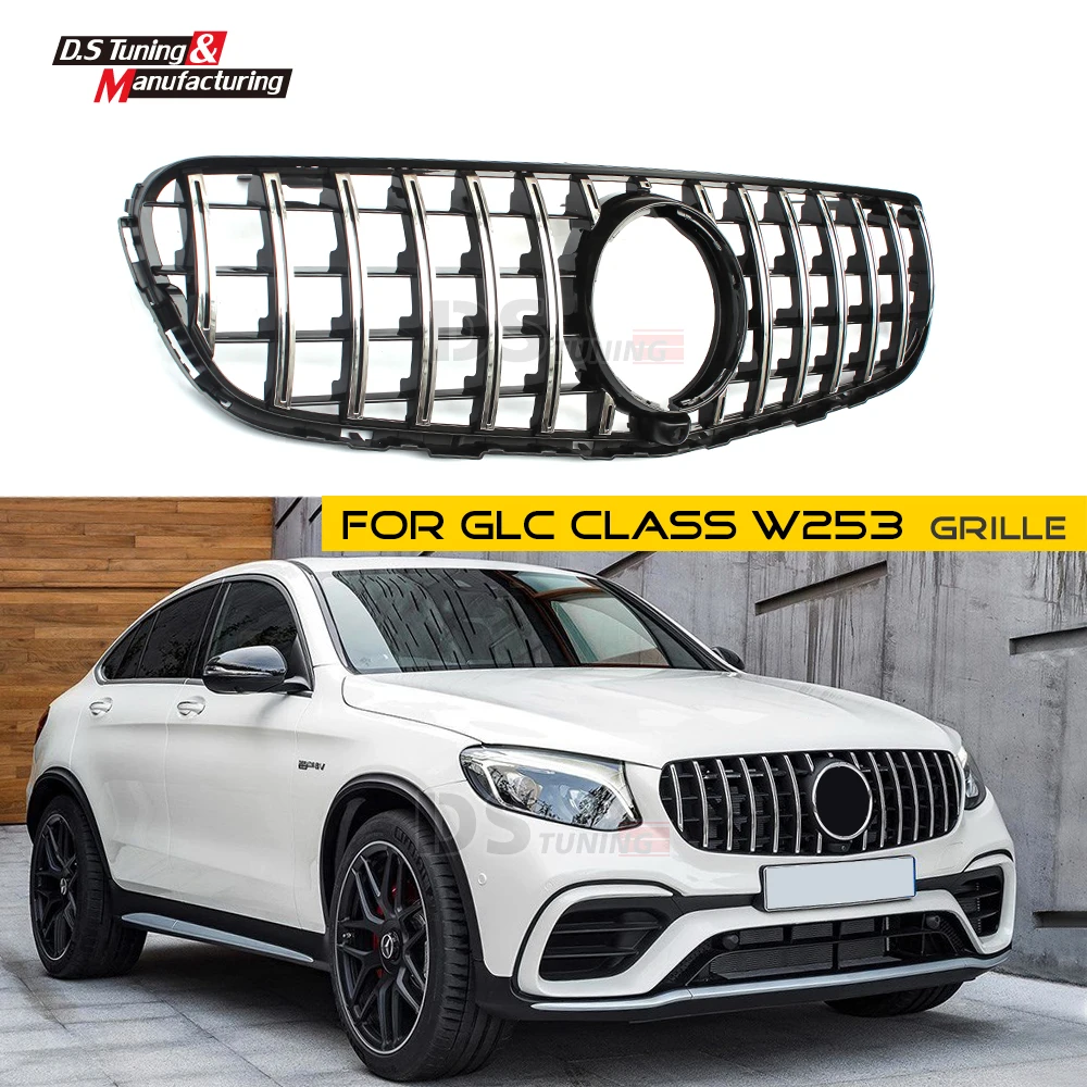 

GLC W253 GT Racing Grille for Mercedes C253 ABS material Mesh Grill For Benz GLC200 GLC250 GLC300 2016 2017