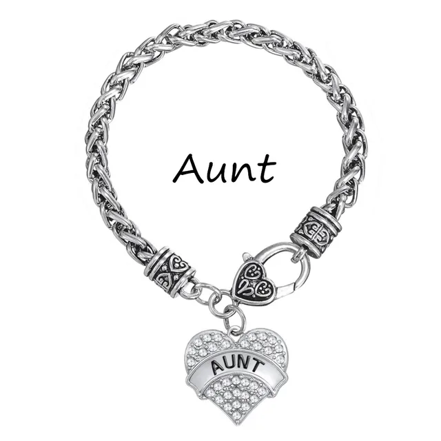 My Shape Whole Lot Silver Plated Aunt Charm White Bracelet My Shape Whole Lot Silver Plated Aunt Charm White Bracelet Handmade Jewelry For Women
