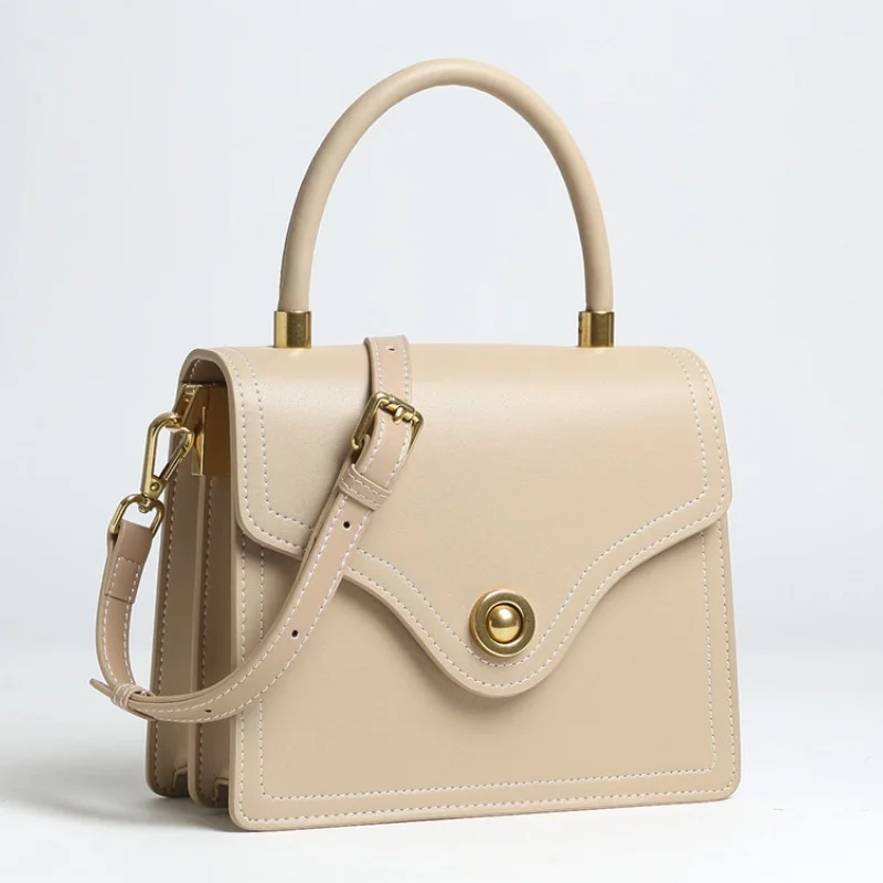 النساء سبليت جلدية رفرف حقيبة حقيبة يد صغيرة الإناث الرجعية حقائب كتف الفتيات Crossbody حقيبة ساعي قمة الموضة-مقبض حقيبة