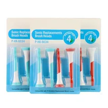 4000pcs Generic Sonic Electric Toothbrush Replacement Heads For Philips Sonicare Tooth Brush Children Soft Bristles HX6034