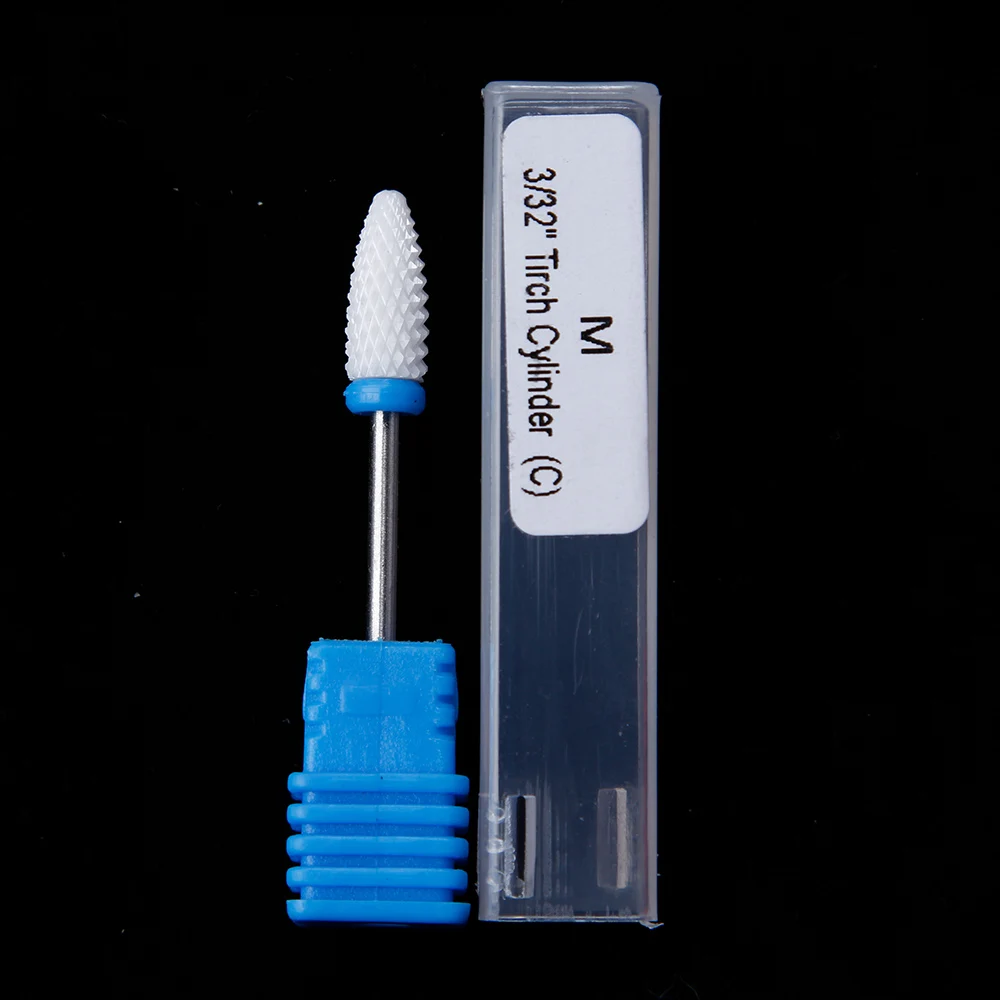Резак для маникюра керамические сверла для ногтей Электрический Маникюрный станок аксессуары для кутикулы фрезы пилка для ногтей Инструменты - Цвет: Blue M