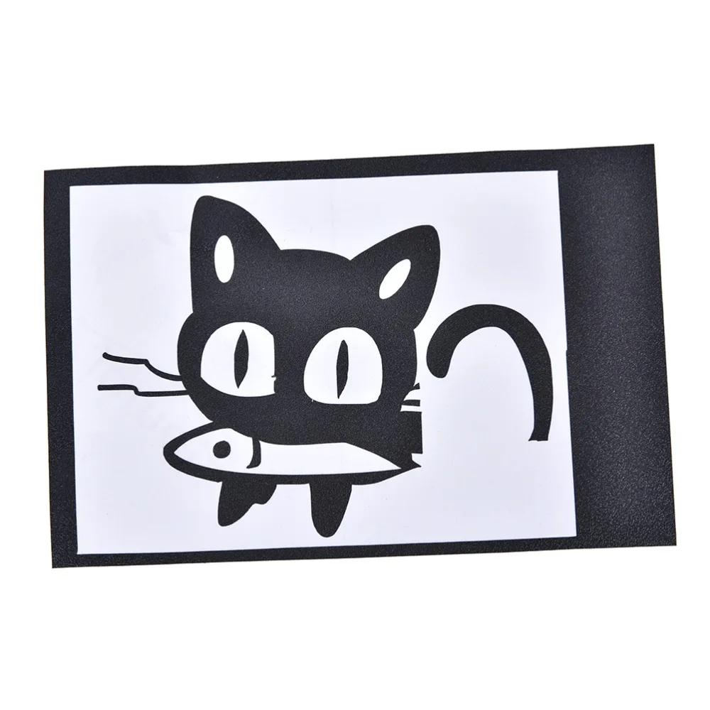 Kucing Ikan Panel Saklar Stiker Lucu Kartun Pet Cat Dinding Stiker
