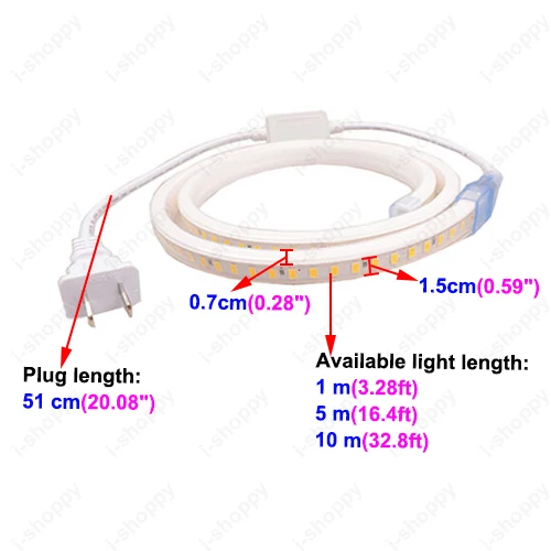 Супер-яркий 3.28ft(1 м)/16.4ft(5 м)/32.8ft(10 м) светодиодный гибкие светодиодные ленты SMD 5630 Светодиодный s Водонепроницаемый светильники штепсельной вилки