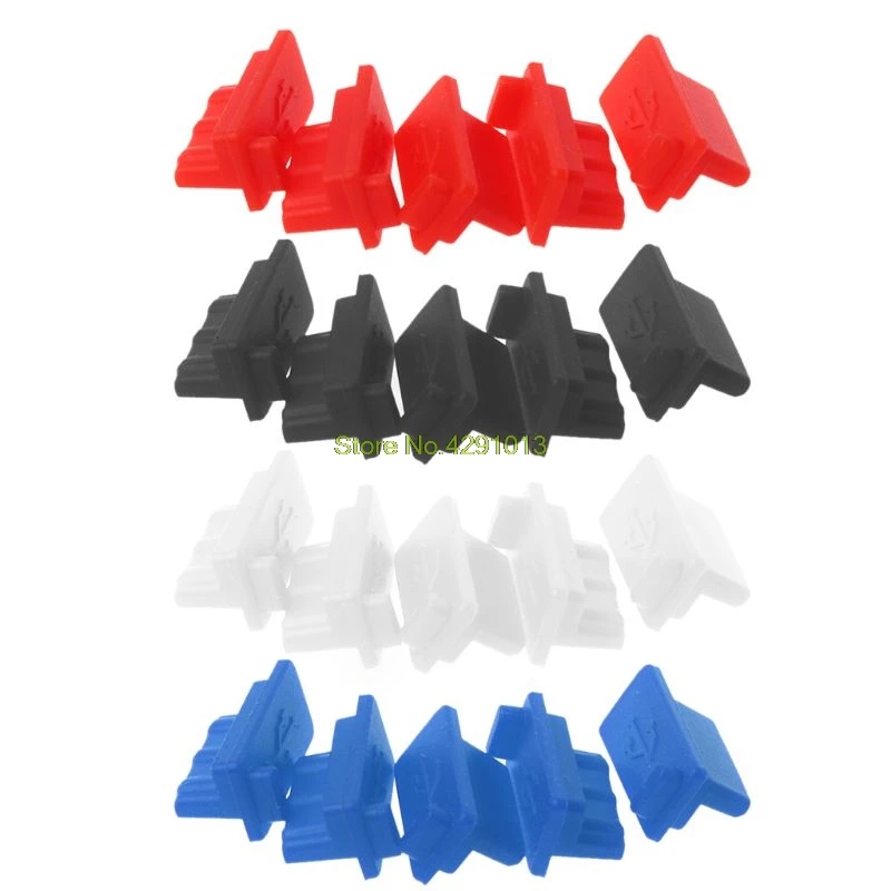 

5PCS USB Dust Plug Charger Port Cover Cap Female Jack Interface Dustproof Protector Tablet PC Notebook Laptop Powerbank
