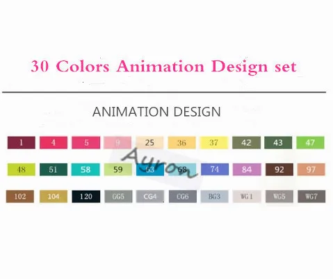 TOUCHFIVE 30 цветов набор маркеров для живописи масляная Алкогольная двойная голова художника эскиз Маркеры Ручка анимация дизайн Манга - Цвет: Anime 30 colors