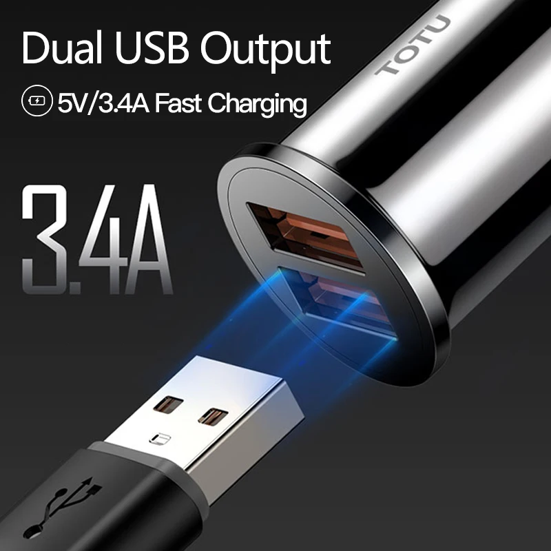 TOTU Быстрая зарядка 3 0 одно USB Автомобильное зарядное устройство для iPhone Xs samsung Mini