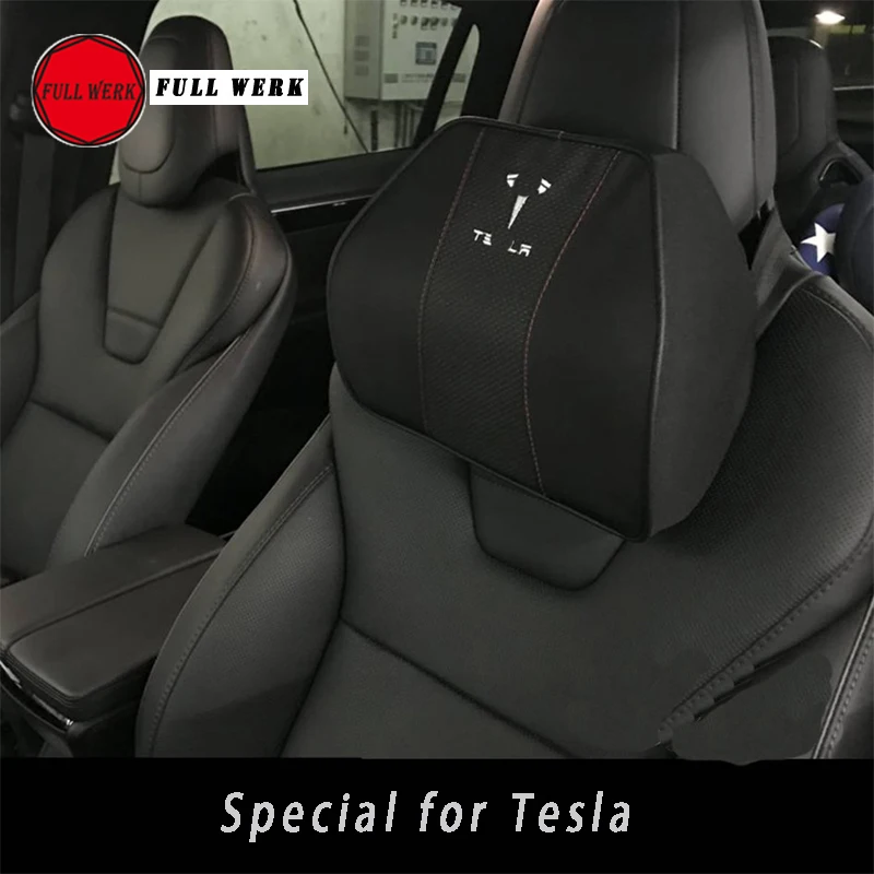 Car Styling Space Memory Foam Fabric Neck Pillow Seat Cover Headrest