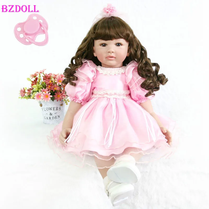 Прекрасный 60 см кукла-реборн младенец игрушка 24 ''винил принцесса жив Bebe для девочек Детская игрушка для новорожденных подарок на день