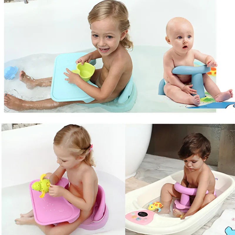 

1pc Baby Care Product Baby Bath Seat Newborn Bath Four Colors Plastic Baby Bath Chair For Tub Anti Slip Baby Bath Accessories #C