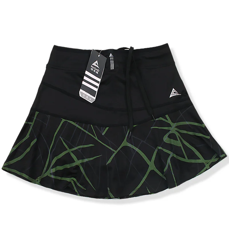 المرأة الرياضية تنس Skort قصيرة الريشة تنورة مع سلامة السراويل