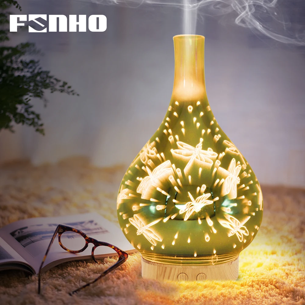 FUNHO креативный 100 мл 3D светодиодный цветной Ночной светильник увлажнитель