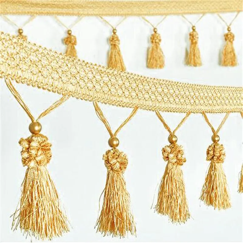 12m European A pearl Tassel Lace curtain trimmings fringes hanging trim