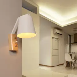 Деревянная настенная лампа Led сторона кровати с настенным освещением Спальня Wandlamp Nordic туалетное зеркало со светодиодной подсветкой Винтаж
