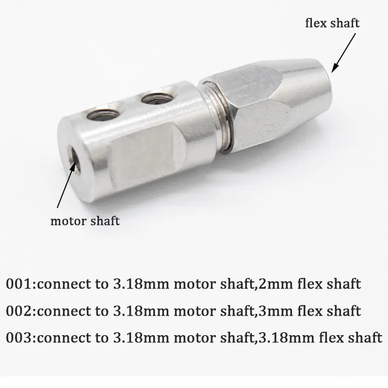 Rc лодка Гибкая муфта из нержавеющей стали мягкий замок вала 3,18x2/3,18x3/3,18x3,18 мм гибкий цанговый соединитель для 3,18 мм вала двигателя