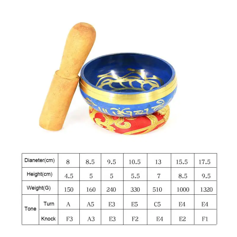 Тибетская чаша ручной работы непальская Будда Поющий набор с молотком для медитации Чакра Исцеление молитва Йога домашний декор