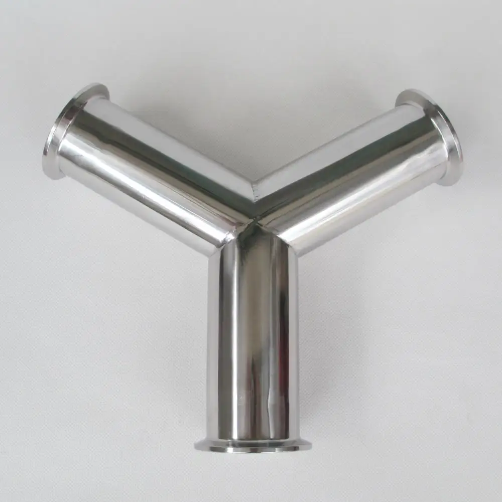

19-102mm Sanitary Stainless Steel Tri Clamp, Tri Clover Wye Y Tee SS304