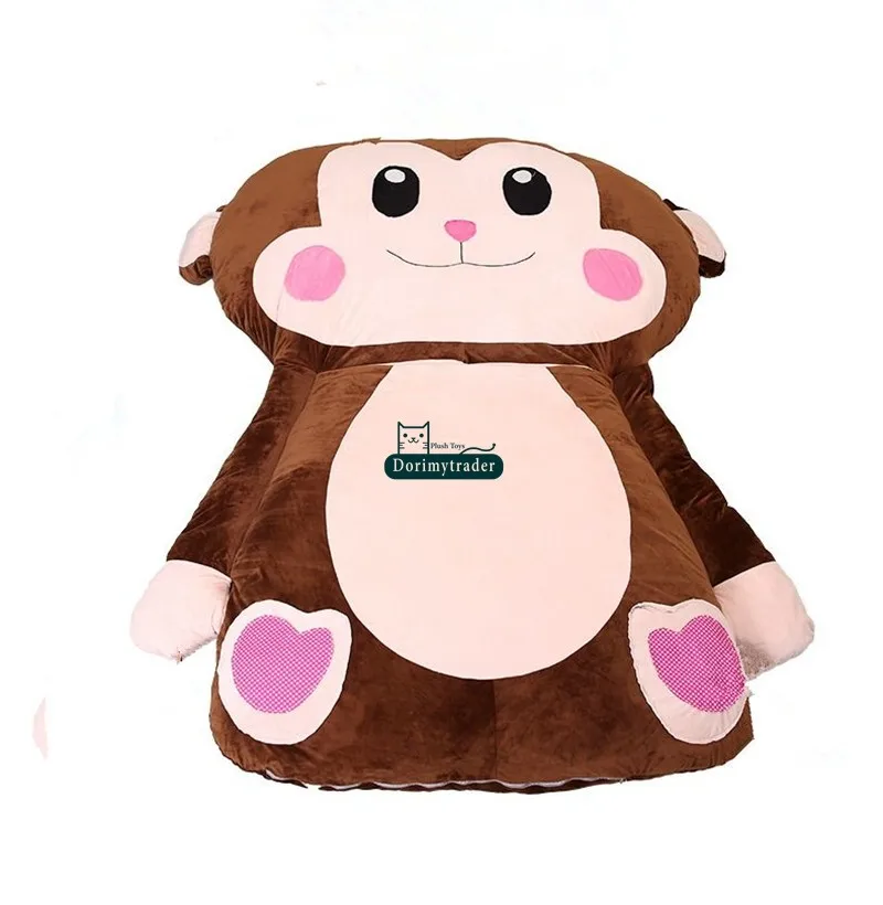 Dorimytrader 230cm X 170cm Huge Cartoon Monkey Sleeping Bag Plush Soft Animal Beanbag Bed Tatami Mattress Carpet 4 Sizes Free Shipping DY601003 (11)