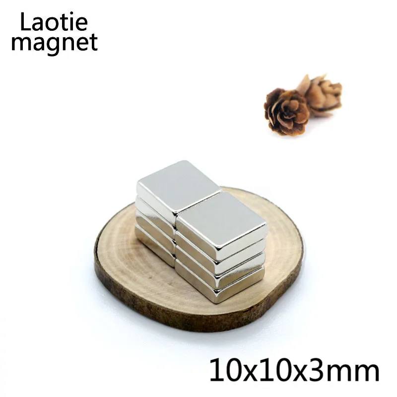 

20Pcs 10 x 10 x 3 mm Super Strong Cuboid Block Magnets Rare Earth Neodymium Magnet 10*10*3mm N35 Permanent powerful magnetic