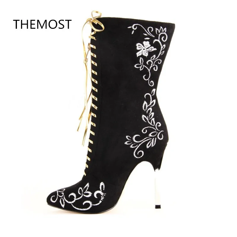

THEMOST The European and American style High-heeled shoes Zipper closure 2 colors to choose from