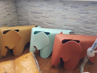 Модный креативный стул для детей, домашний пластиковый стул с рисунком слона, Модный Цветной игрушечный стул для детского сада