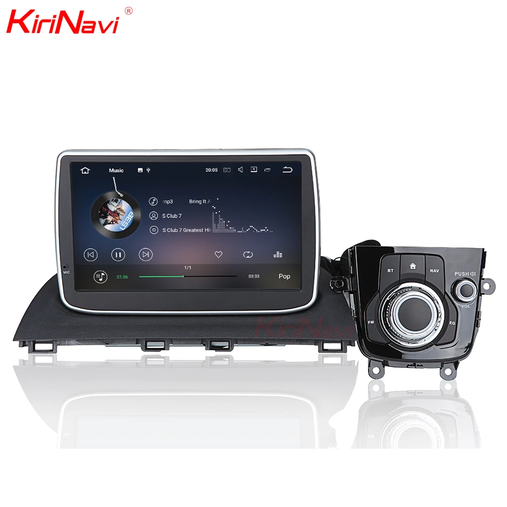 Best KiriNavi 9 inches quad core Andriod 7.1 touch screen car radio for Mazda 3 Axela 2013+ multimedia DVD player OBD2 WIFI 3G BT 3