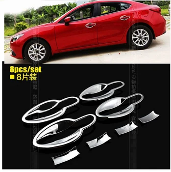 

ACCESSORIES 8PCS FIT FOR MAZDA 3 6 AXELA ATENZA CHROME DOOR HANDLE BOWL COVER CUP CAVITY GARNISH INSERT MOLDING