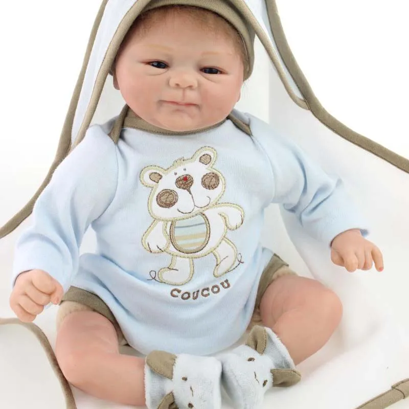 

NPK Reborn Baby Doll 45cm/17.7" Soft Silicone Adorable Jointed Toys Kids Children Birthday Gifts BM88