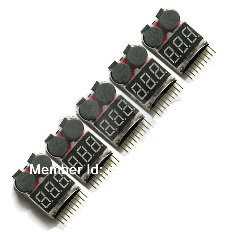 

5x 2in1 Indicator 1-8s RC Lipo Battery voltage Tester Low Voltage Checker low voltage Buzzer Alarm 5pc/lot
