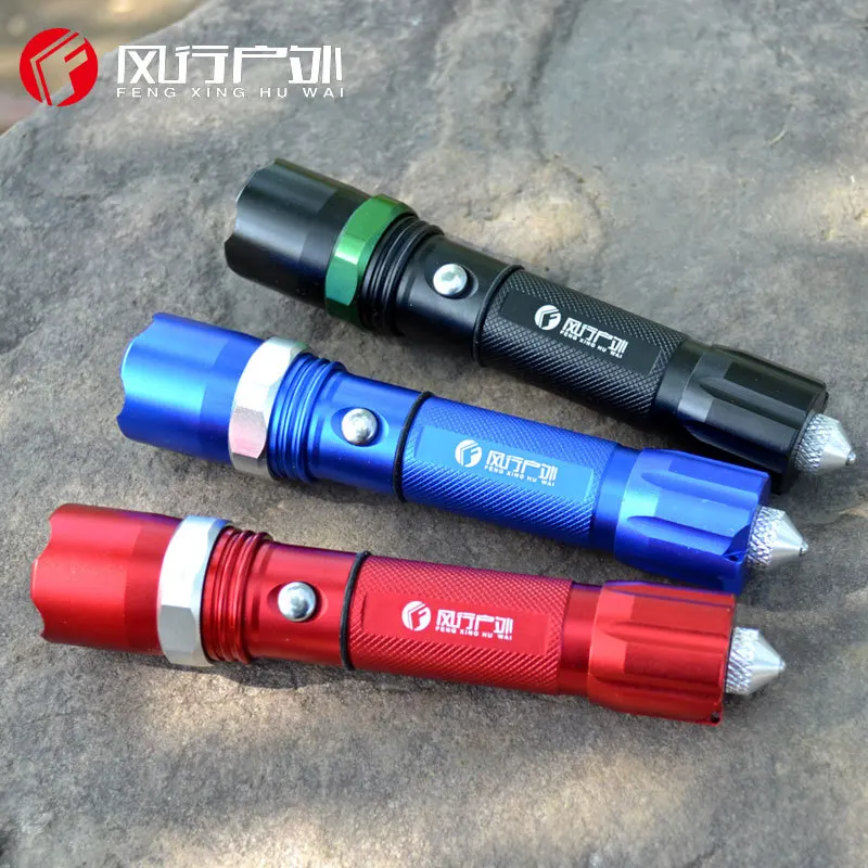 3 Modes outdoor LED Flashlight led light Torch Zoom Lamp 2000 Lumen Zoomable Q5 with Life Hammer | Лампы и освещение
