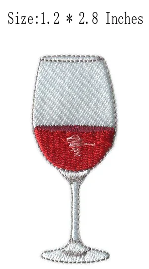 

Goblet embroidery patch 1.2" wide /grape/brand patch/scrapbook