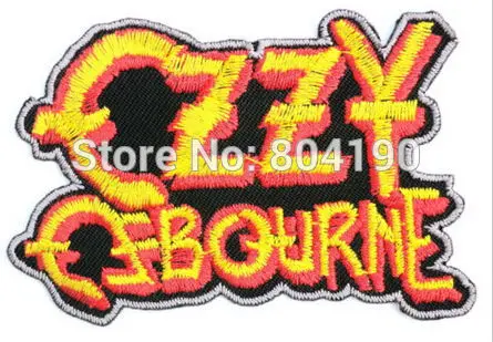 

OZZY OSBOURNE Logo Music Band Iron On/Sew On Patch Tshirt TRANSFER MOTIF APPLIQUE Rock Punk Badge Free shipping