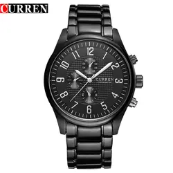 Нью-curren мужские кварцевые спортивные часы мужские часы лучший бренд класса люкс из нержавеющей стали часы relogio masculino кварц - часы