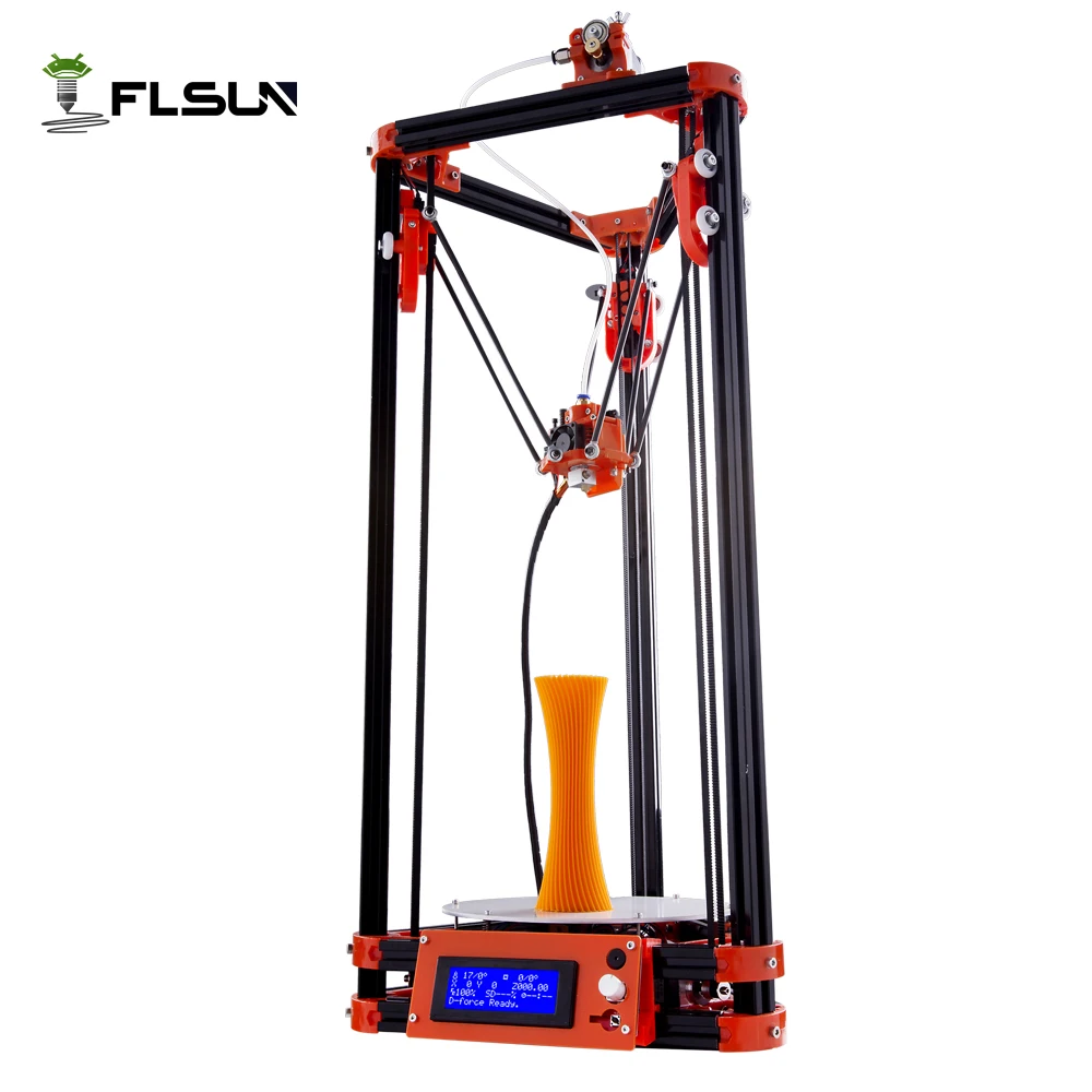 FLSUN 3d printer Big pulley Kossel 3d Printer With One Roll Filament SD Card Fast Shipping FLSUN 3d printer Big pulley Kossel 3d Printer With One Roll Filament SD Card Fast Shipping