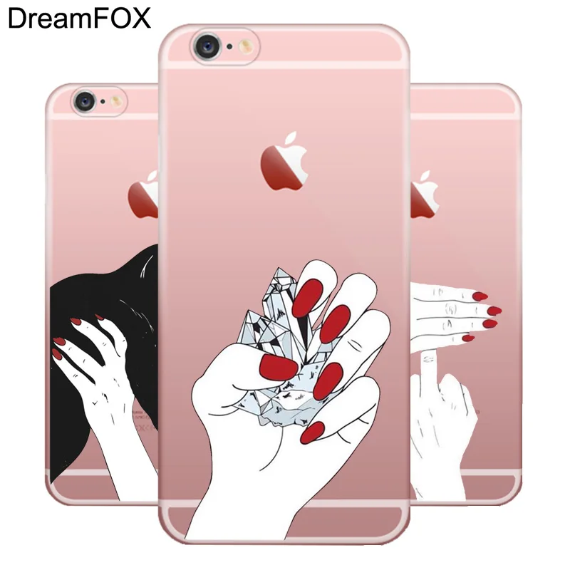 Goede DREAMFOX L057 Hand Zachte TPU Silicone Case Cover Voor Apple iPhone X XR XS Max 8 7 6 6 s plus 5 5 s SE 5C 4 4 s