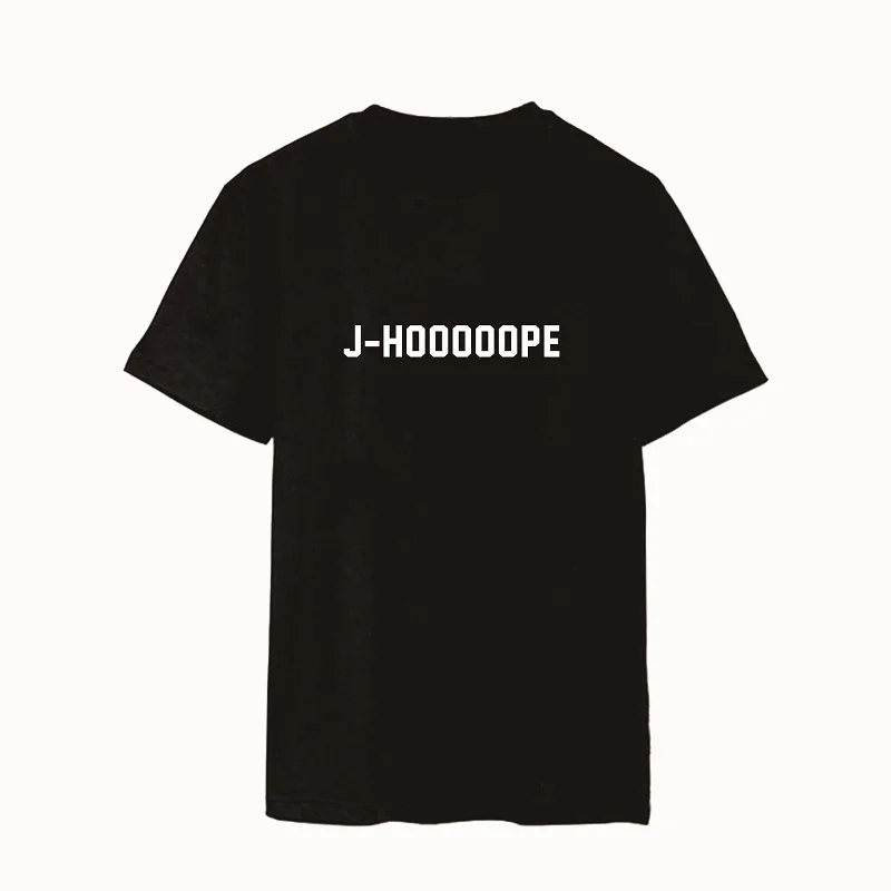 BANGTAN JHOPE J-HOOOOOPE футболка для женщин Топ Женская мода футболка с коротким рукавом Tumblr повседневная с буквенным принтом плюс размер футболка