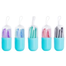 1 шт. складные соломинки для питья складной силиконовый соломинка с чехол для переноски и щетка для чистки дорожные барные инструменты многоразовые