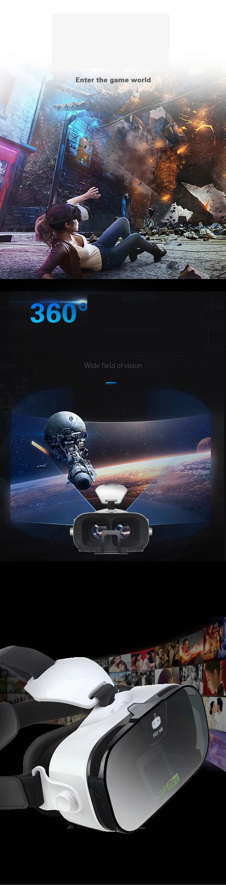 Fiit VR 3F MINI 3D Helmet Virtual Reality Goggles Vr BOX 2.0 gafas 3D VR Glasses Cardboard VR Headset For 4.0-6.3inch Smartphone (3)