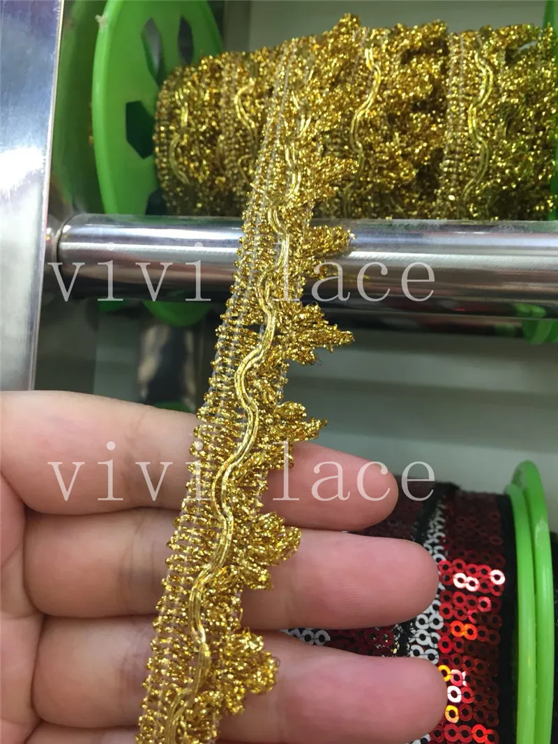 

WE001# 200YARDS/LOT GOOD QUALITY GOLD WEBBING FOR OF WEDDING DRESS ACCESSORY/SAWING