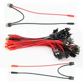 

5 pcs /Lot 14 AWG TRX Male Series Connector to 4.0 mm Banana Plug Connector Adapter Charge Cable for RC Part