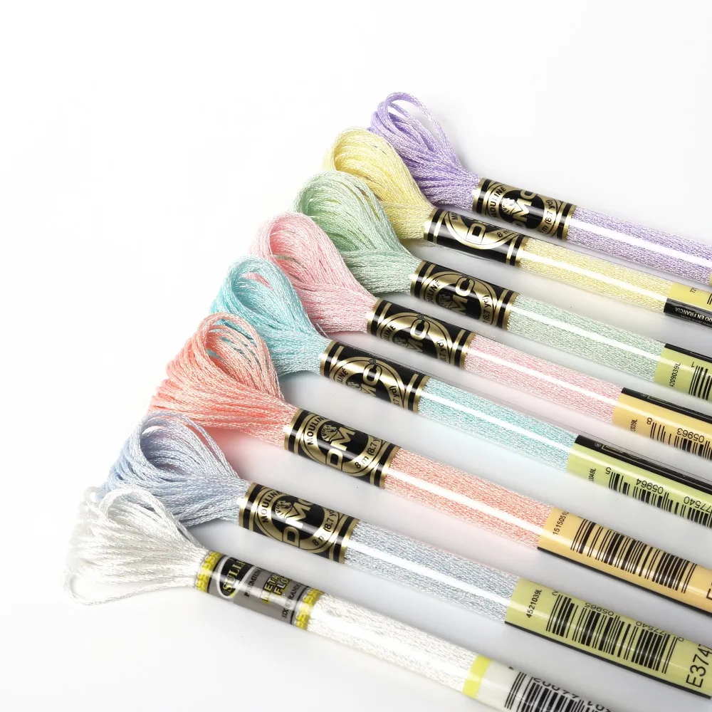 

Light Effects Floss Metallic Floss Cross Stitch Embroidery Thread 8 meters each Skein DMC and Sullivans brands different group