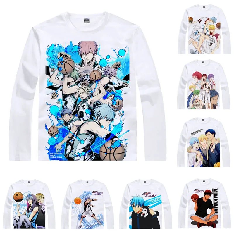 Футболка с принтом Coolprint в стиле аниме баскетбольные футболки Kuroko длинные для