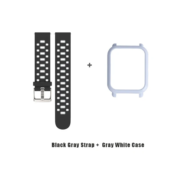Mijobs 20 мм силиконовый ремешок защитный браслет чехол для Xiaomi Huami Amazfit GTS Bip BIT PACE Lite Youth Smart Watch - Цвет: option 6