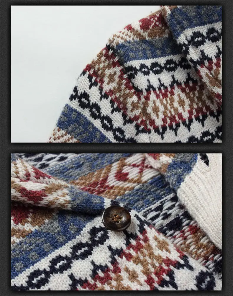Muls Luxury Woolen Cardigans Men 80% Wool 20% Acrylic Winter Autumn Thicken Male Sweater Cardigan Jacket Men Navy Khaki 2018 New-05