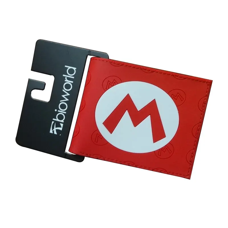 

Hot Super Mario Purse Games Cartoon Super Mario LOGO Wallets Red Dollar Bag carteira Gift Men Women Kid Fashion PVC Short Wallet