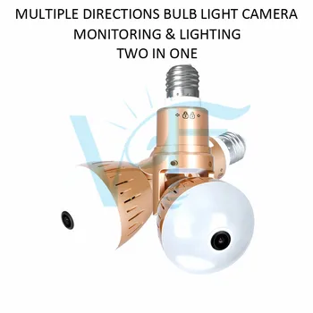 

Wifi wireless home camera light bulb security system safety monitoring cameras 360 degree panoramic view VR light bulb VF-CB130